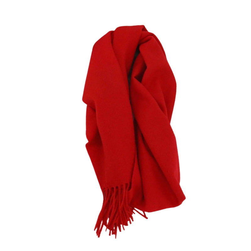 Écharpe en Laine Douce Rouge Vif 165-30cm