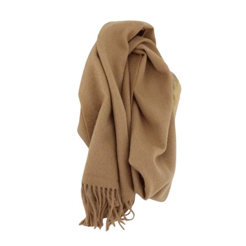 Écharpe en Laine Douce Beige Camel 165-30cm