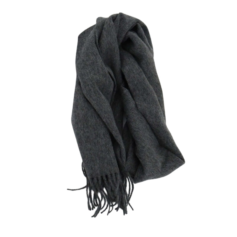 Écharpe en Laine Douce Gris Foncé 165-30cm