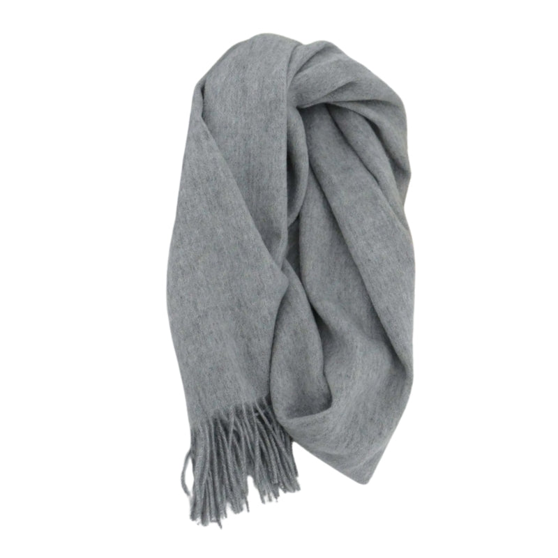 Écharpe en Laine Douce Gris Clair 165-30cm