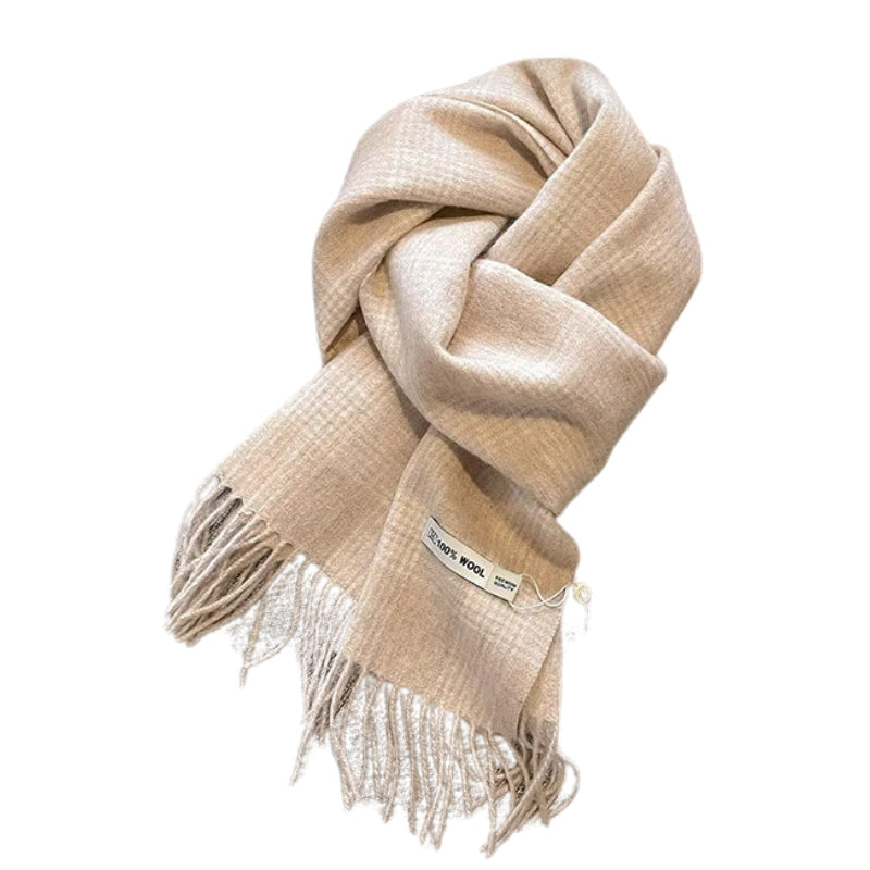 Écharpe Pure Laine Beige 160*30cm