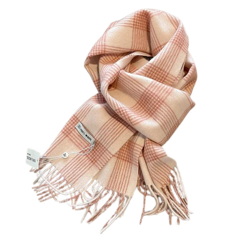 Écharpe Pure Laine Rose Clair 160*30cm