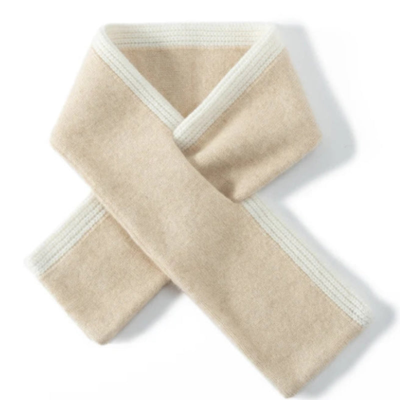 Écharpe en Cachemire Luxe Blanc Cassé 85*12cm