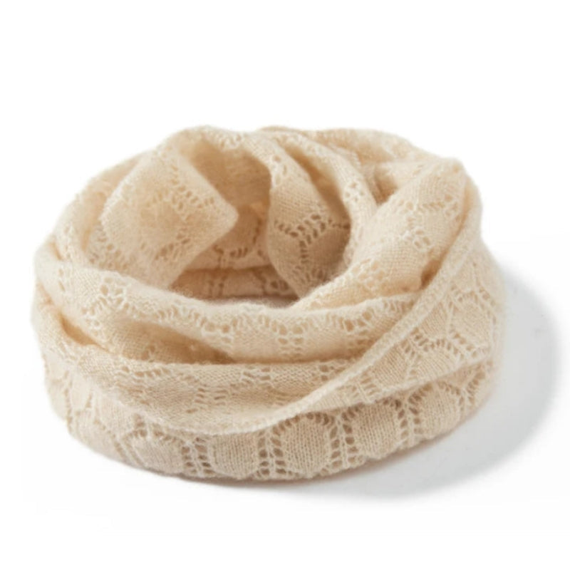 Snood Adulte Cachemire Beige 38*24cm