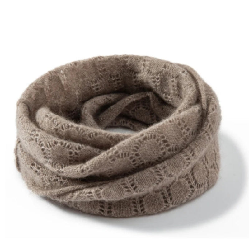 Snood Adulte Cachemire Marron 38*24cm