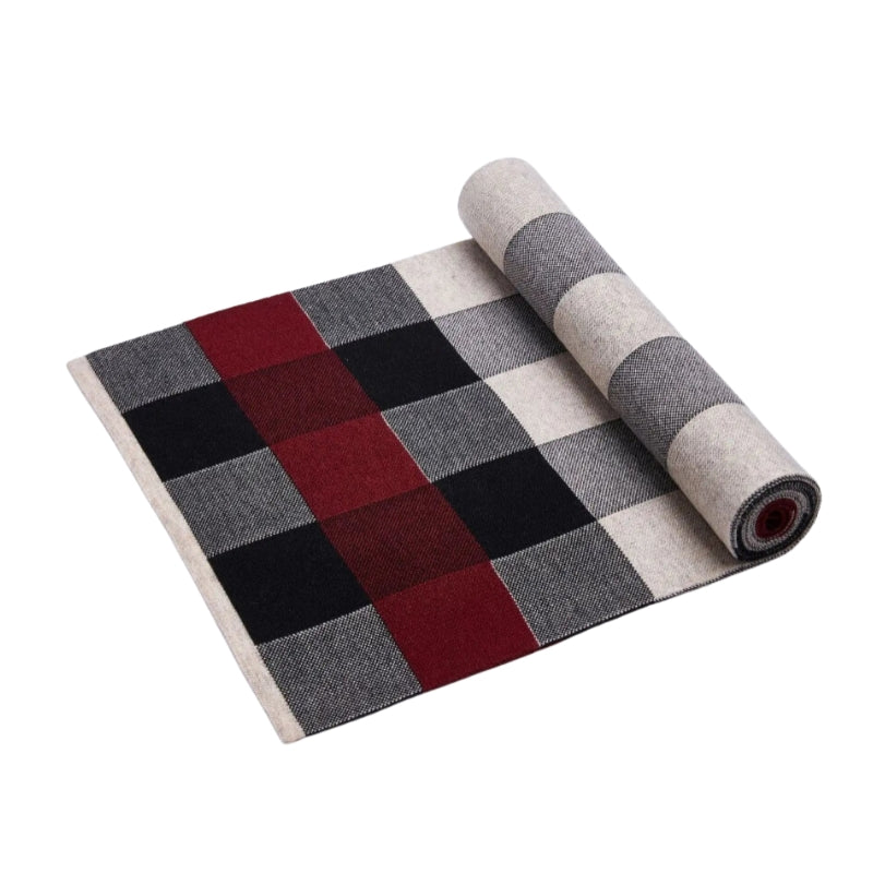 Écharpe Homme Chic Crème et Bleu 180*30cm