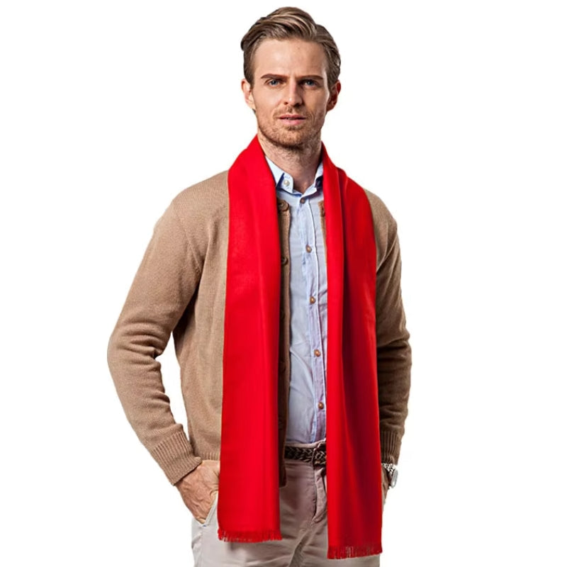 Echarpe Homme Rouge Rouge 180x30cm