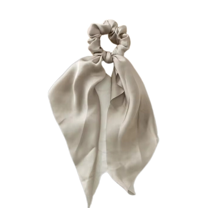Chouchou Foulard Satin Gris Clair 