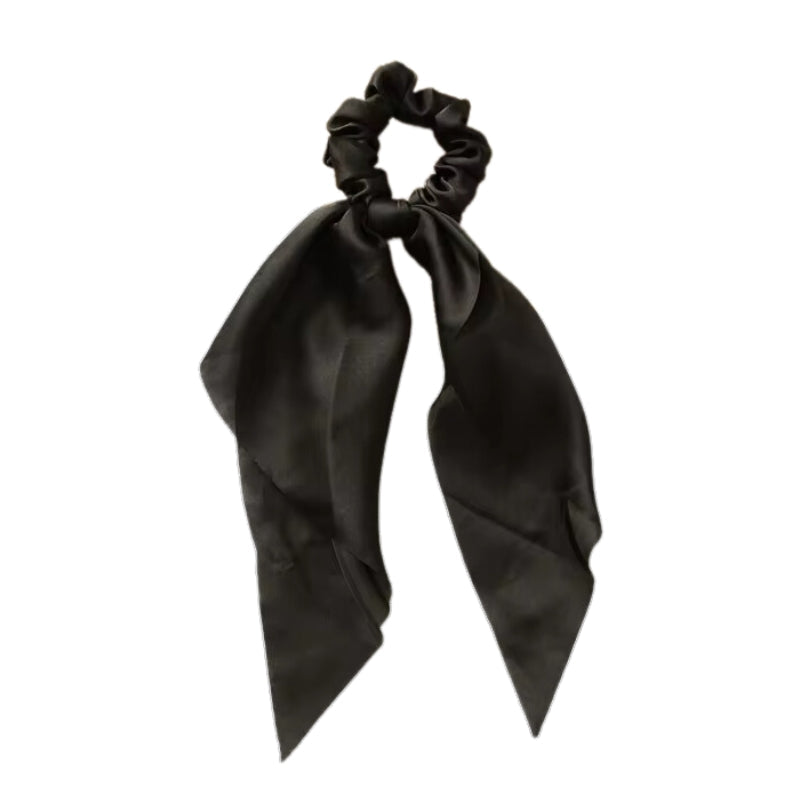 Chouchou Foulard Satin Noir 