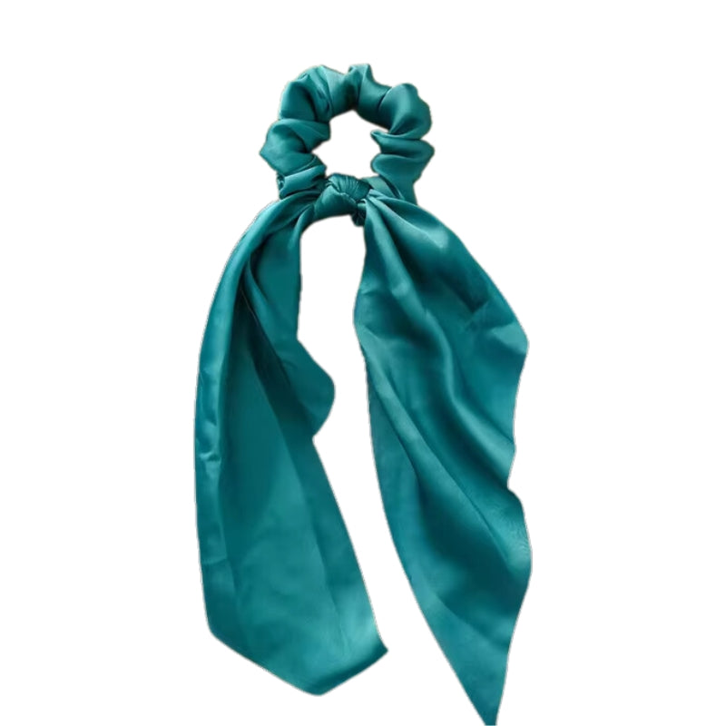 Chouchou Foulard Satin Turquoise 