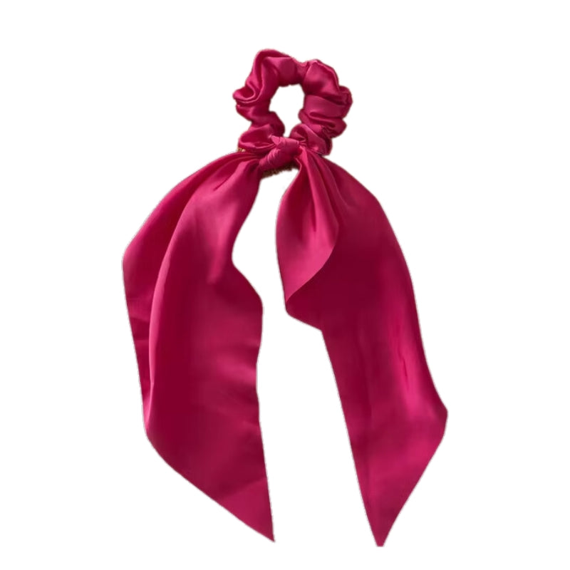 Chouchou Foulard Satin Fuchsia 