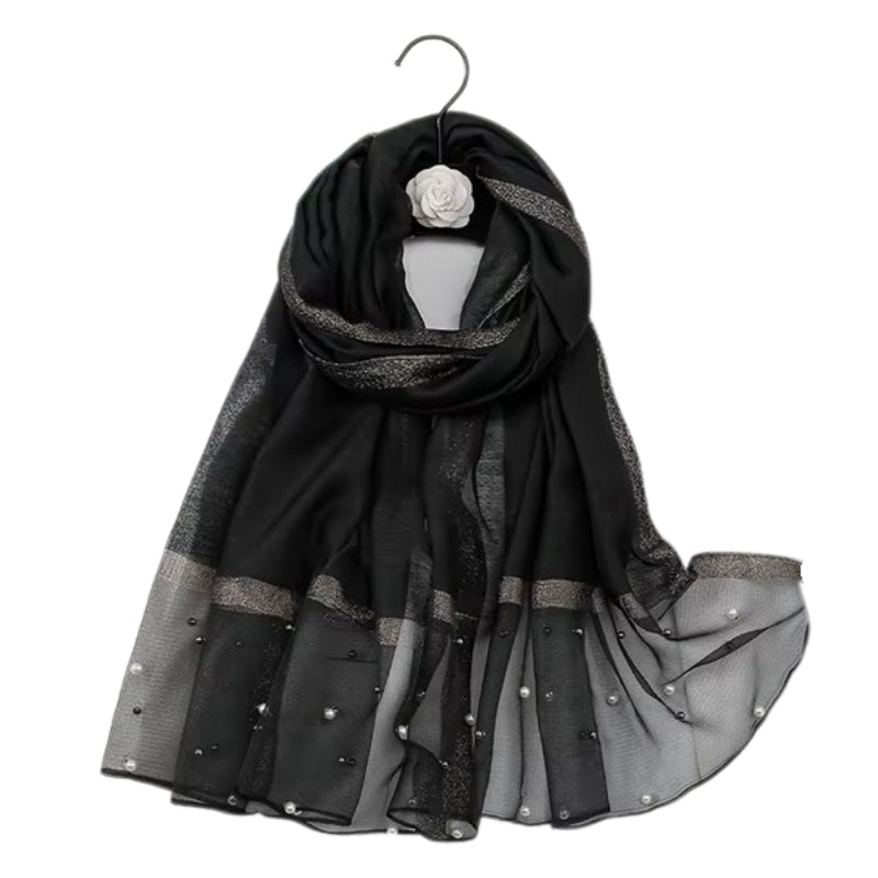 Foulard Perlé Noir 190*70cm