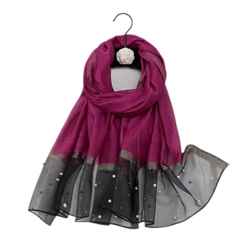 Foulard Perlé Mauve 190*70cm