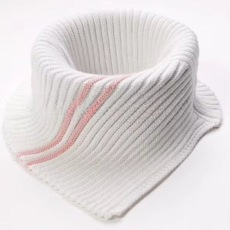Cache Col Femme Blanc et Rose 