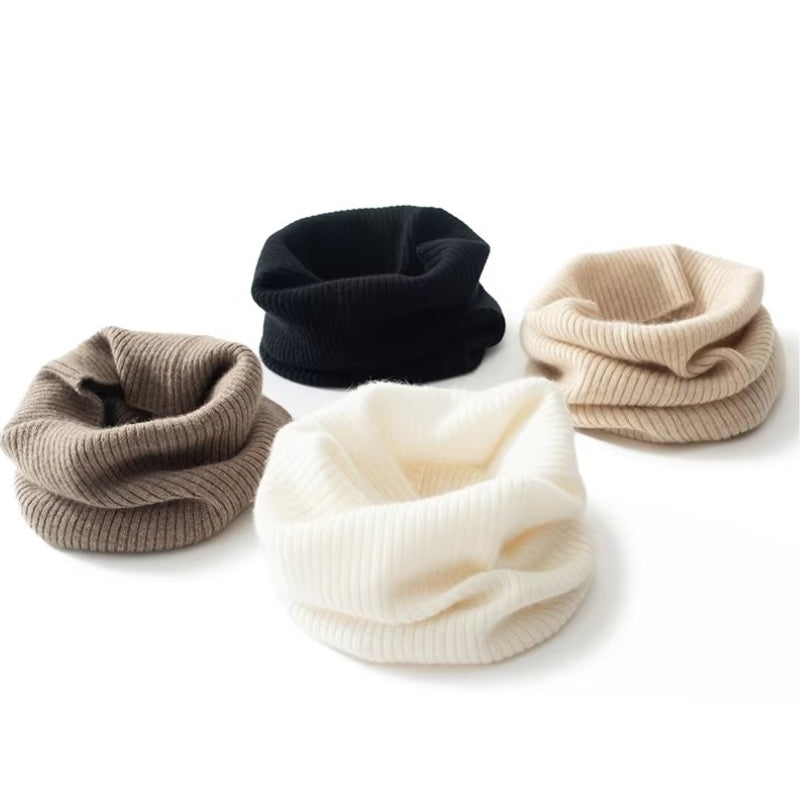 Snood En Cachemire Marron 35*22cm