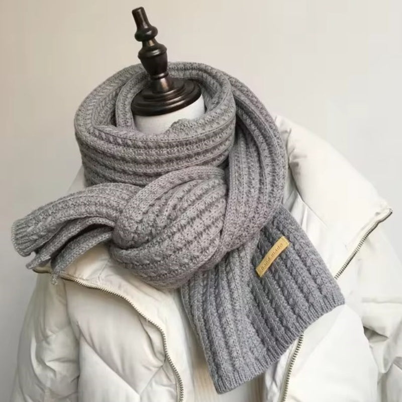 Echarpe Tricot Gris Clair 