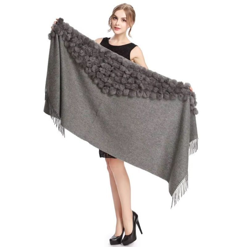 Grande Echarpe Châle Gris Foncé 200*70cm