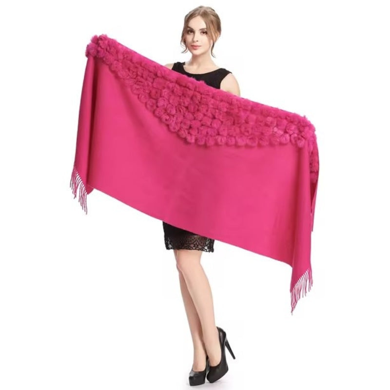 Grande Echarpe Châle Fuchsia 200*70cm