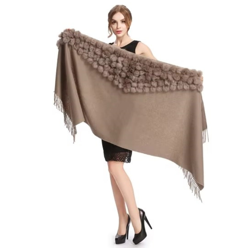 Grande Echarpe Châle Marron Clair 200*70cm