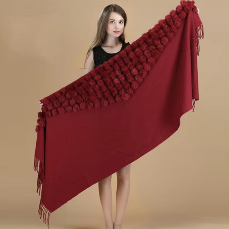 Grande Echarpe Châle Bordeaux 200*70cm