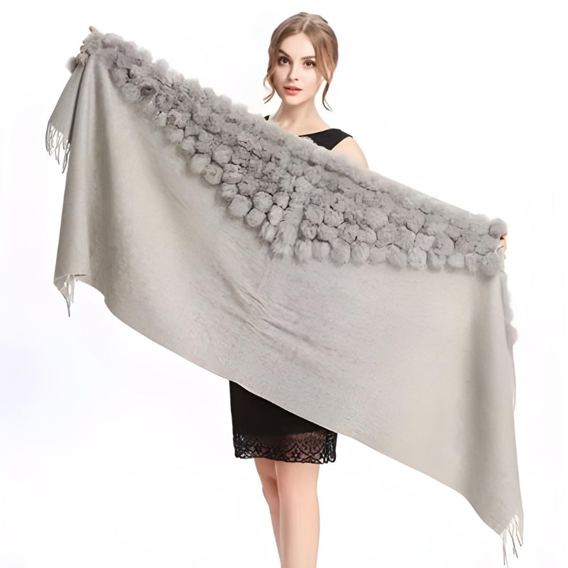 Grande Echarpe Châle Gris Clair 200*70cm