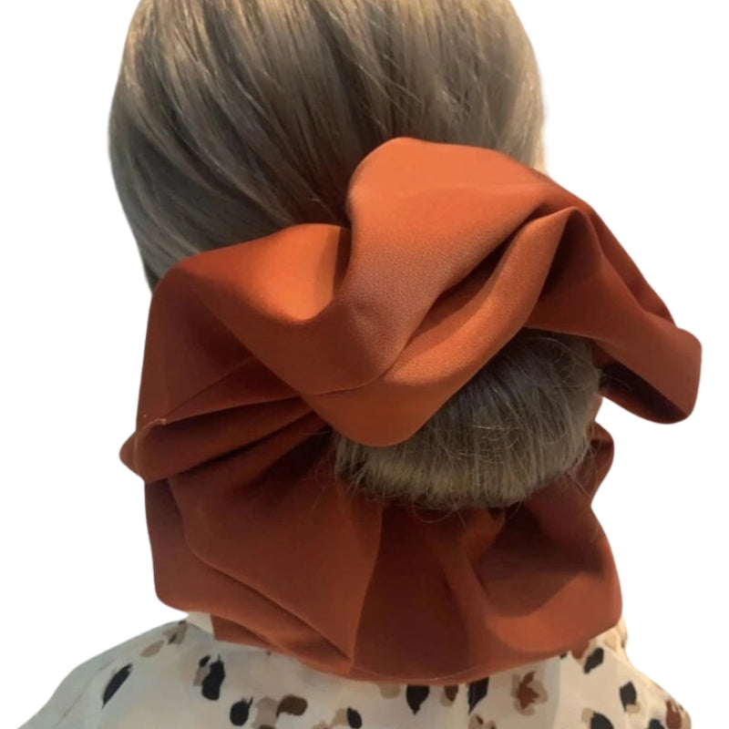 Gros Chouchou Cheveux Orange Brûlé 