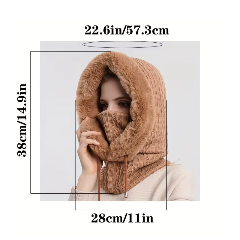 Echarpe Capuche Femme guide des dimensions - Noir - Rose Bonbon - Jaune Moutarde - Rose Poudré - Beige - Gris Foncé - Bleu Poudré et Bleu Marine - Marron