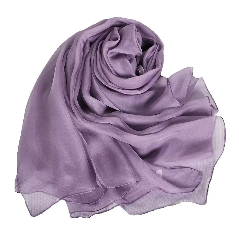Foulard Soie Femme Chic - Lavande - 175*55cm