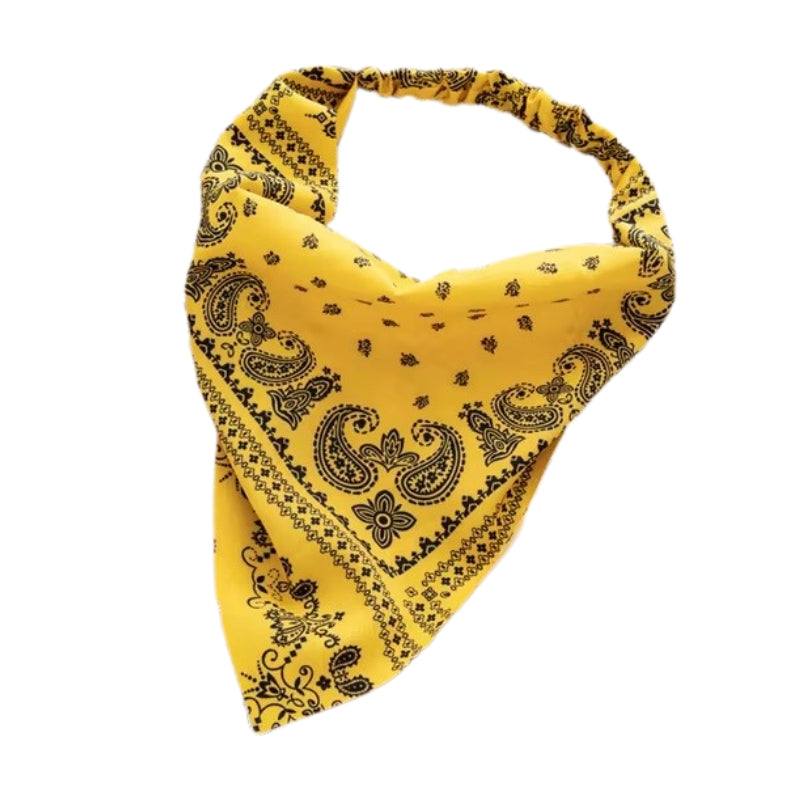 Bandana Pour Cheveux Jaune et Noir 