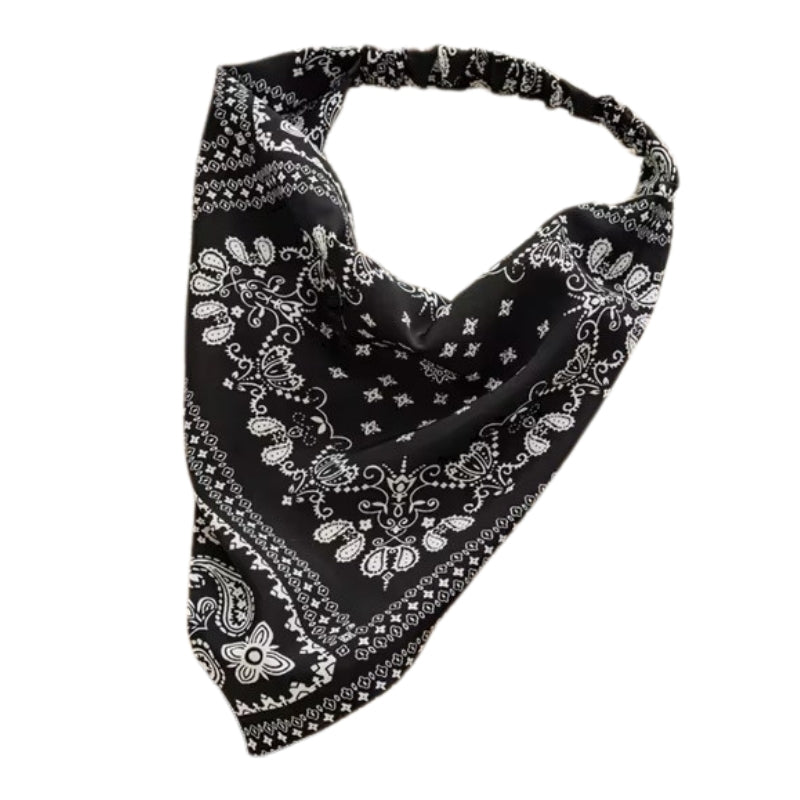 Bandana Pour Cheveux Noir et Blanc 