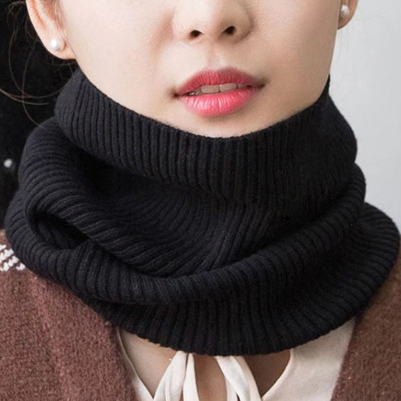 Écharpe Cachemire Noir Snood Noir 35*22cm
