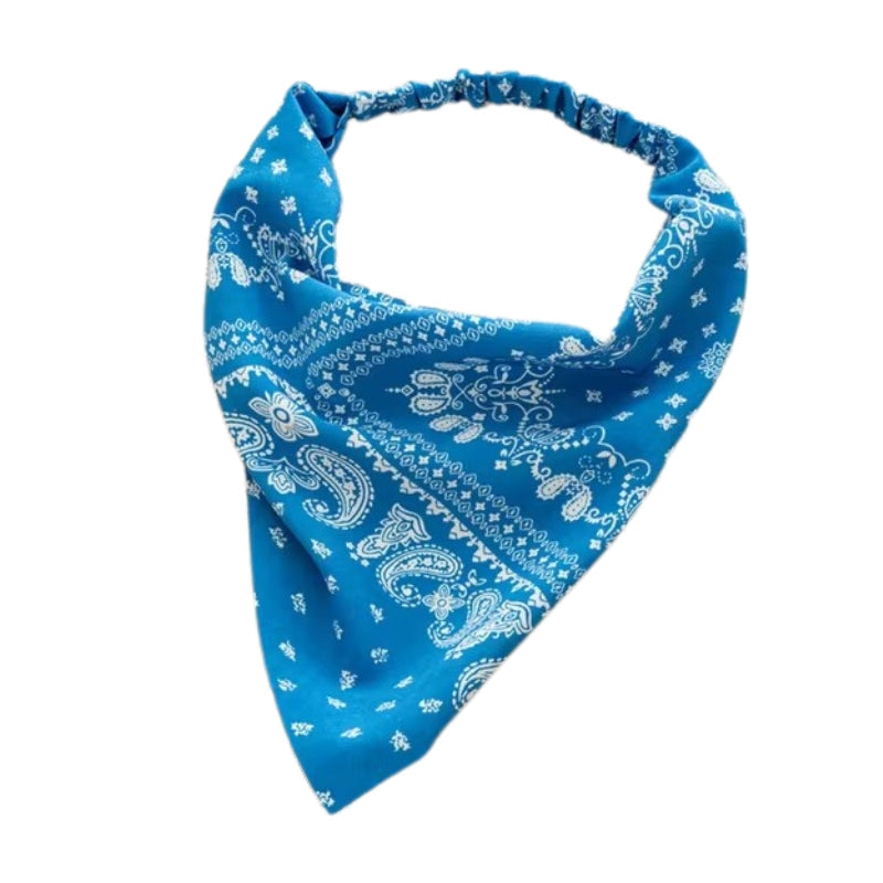 Bandana Pour Cheveux Bleu Ciel et Blanc 
