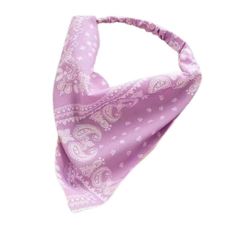Bandana Pour Cheveux Violet et Blanc 