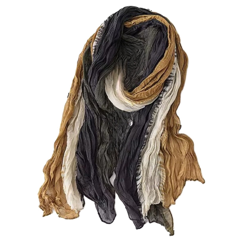 Chèche Femme Tendance Beige et Olive 75*195cm