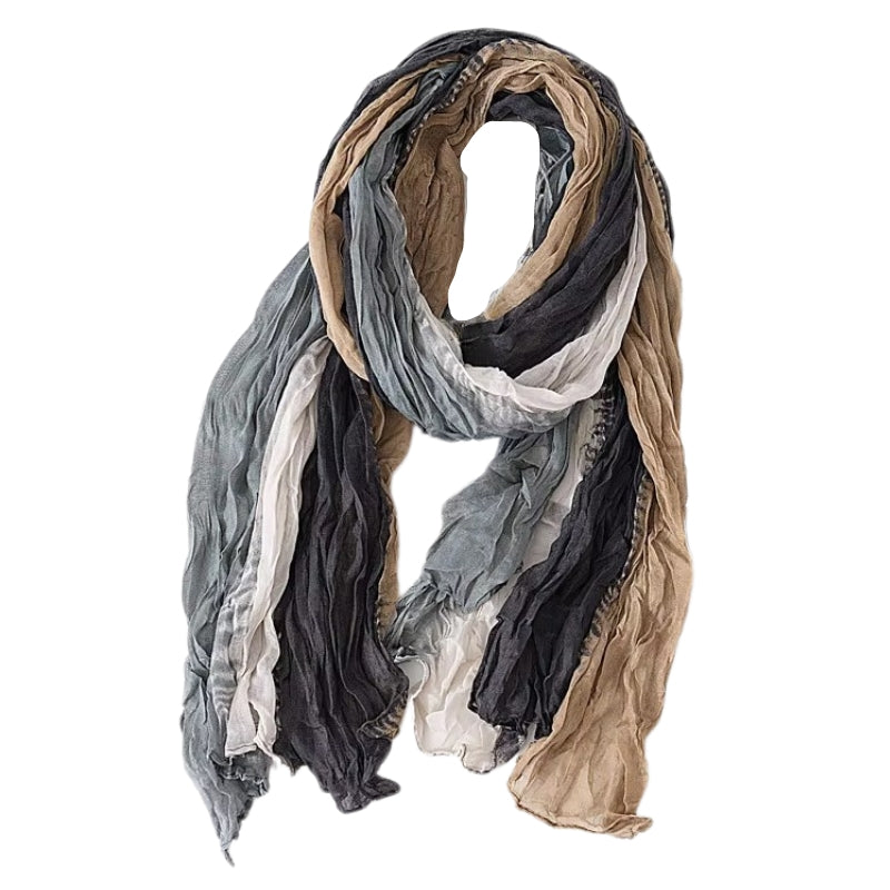 Chèche Femme Tendance Gris et Beige 75*195cm