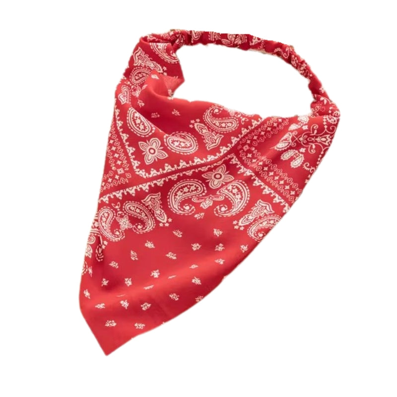 Bandana Pour Cheveux Rouge et Blanc 