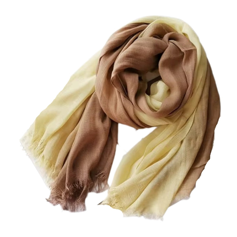 Chèche Foulard Beige et Marron 90*190cm