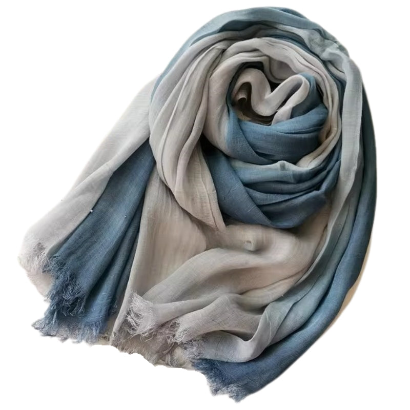 Chèche Homme Bleu Bleu Foncé et Gris Clair 90*190cm