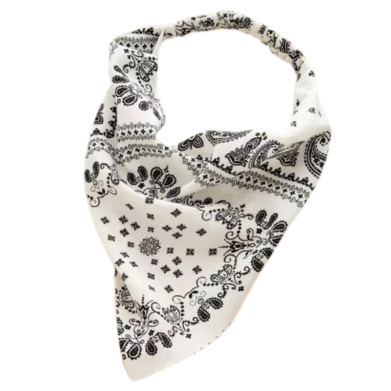 Bandana Pour Cheveux Blanc et Noir 