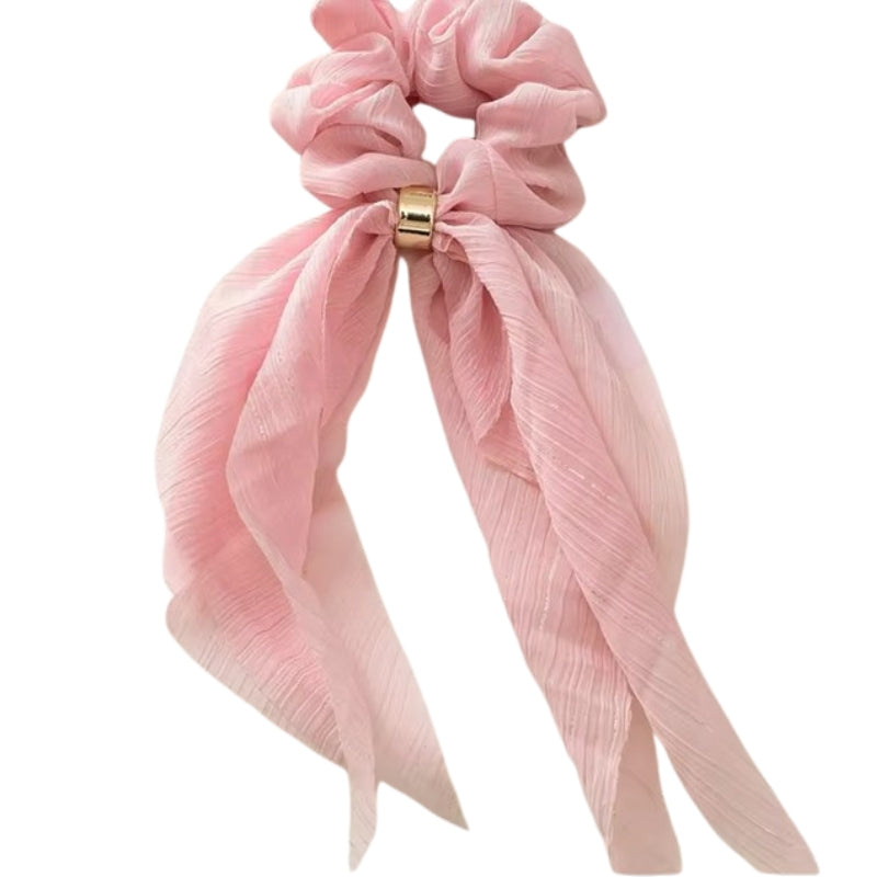 Foulard à Cheveux Chouchou Rose Poudré 