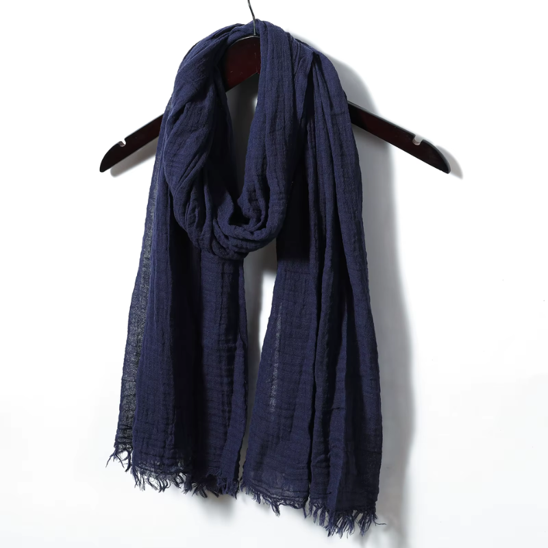 Chèche en Coton suspendu sur cintre - Beige - Vert - Gris - Bleu - Rose - Noir