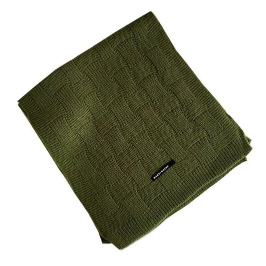 Echarpe Femme Maille Côtelée - Vert - 175x60 cm