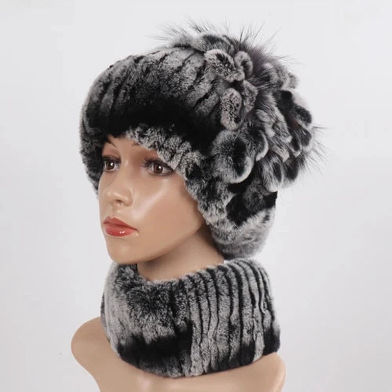 Parure Bonnet Et Echarpe Fourrure 6 