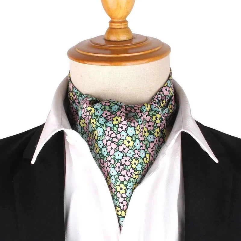 Cravate Echarpe Homme Rose et Vert Menthe 