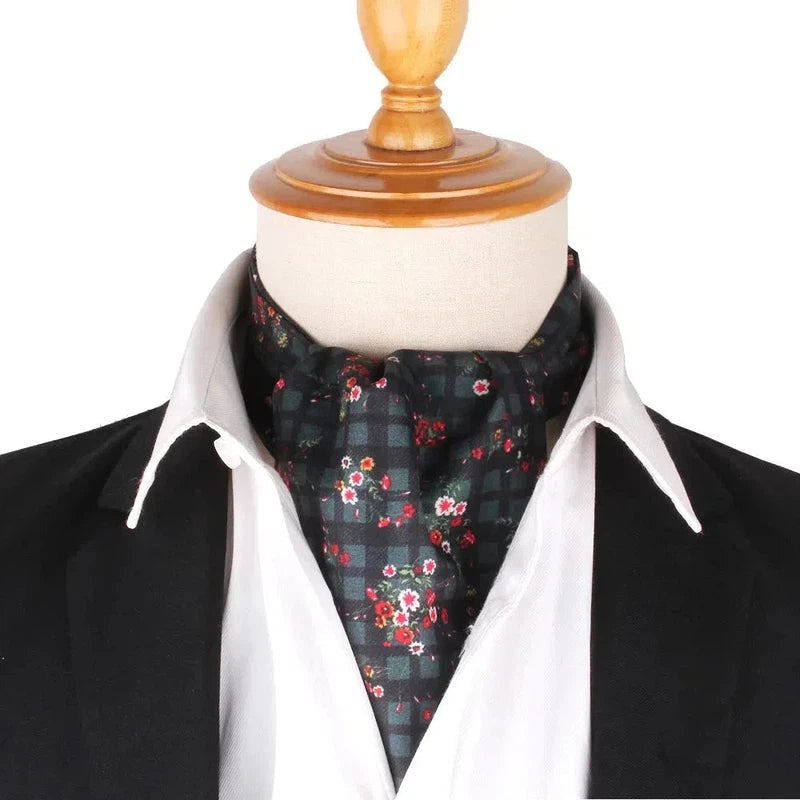 Cravate Echarpe Homme Noir et Rouge 