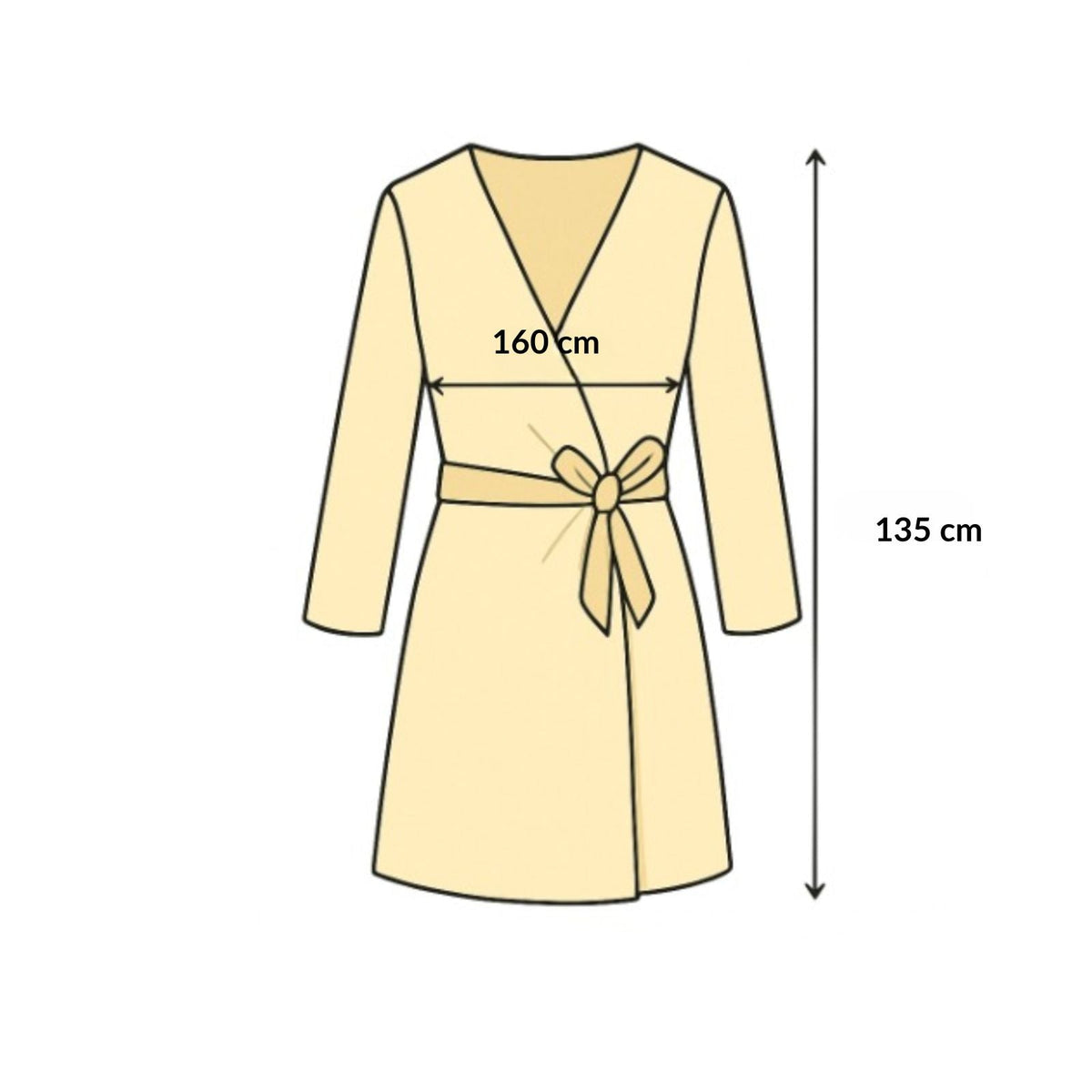 Long Kimono de Plage Large à Motifs Imprimés guide des dimensions - Gris - Rouge - Vert