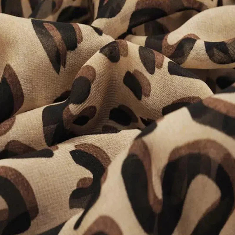 Foulard Léopard Marron 