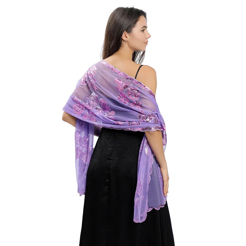 Etole Femme Cérémonie Chic Lavande 60*190cm