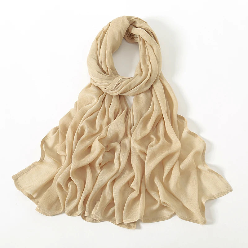 Foulard Femme pour Hijab Beige Clair 190*85cm
