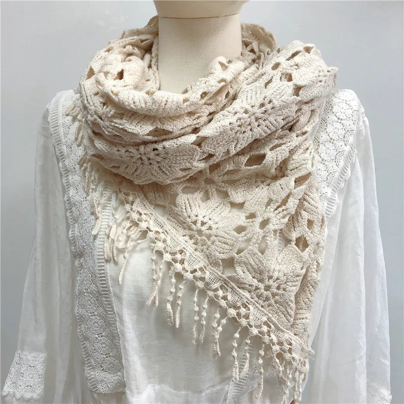 Echarpe Dentelle Crochet 
